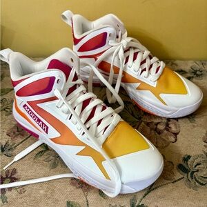 MOOLAH Women's Rainbow Sneakers - Orange and Pink